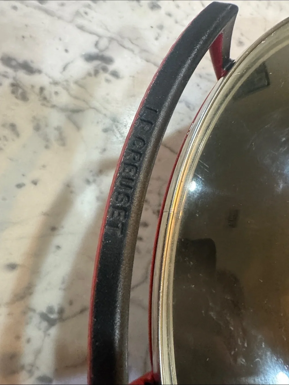 Le Creuset Red Cast Iron Wok
